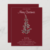 フェスティバルツリーホリデークリスマスパーティの招待状 (正面/裏面)