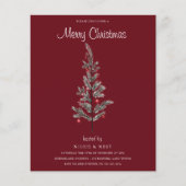 フェスティバルツリーホリデークリスマスパーティの招待状 (正面)
