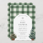 フェスティバルツリー男女兼用ベビーシャワーアーチ 招待状 (正面/裏面)