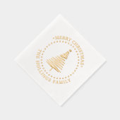 フェスティバルツリー#2メリークリスマスグリーティング名 箔ナプキン (右)