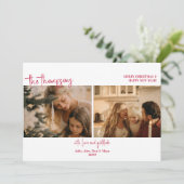 フェスティバルツーフォトコラージュシンプルバジェットクリスマス シーズンカード (スタンド正面)