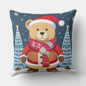 フェスティバルテディベアとサンタハット クッション (裏面)