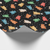 フェスティバルテディベアとスノーフレークスラッピング紙 ラッピングペーパー (角)