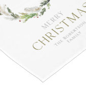 フェスティバルテーブルランナー水彩リースデザイン ロングテーブルランナー (コーナー)