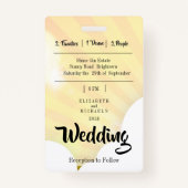 フェスティバルテーマおもしろい結婚式招待状 バッジ (裏面)