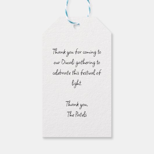 フェスティバルディワリゾウ ギフトタグ (裏面)