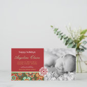 フェスティバルデイジー休日の写真誕生のお知らせ シーズンカード (スタンド正面)