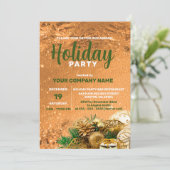 フェスティバルデコレーション金ゴールドクリスマスホリデーカンパニー 招待状 (スタンド正面)