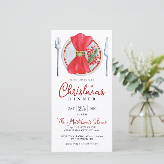 フェスティバルデジタルクリスマスディナー招待状 セーブザデート (スタンド正面)