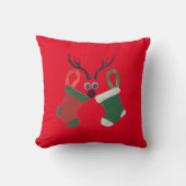 フェスティバルトナカイのエレガンス:ホリデーシンフォニーアート クッション (正面)