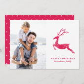 フェスティバルトナカイのクリスマスフォトカード シーズンカード (正面/裏面)
