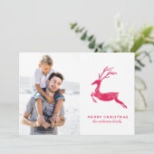 フェスティバルトナカイのクリスマスフォトカード シーズンカード (スタンド正面)