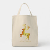 フェスティバルトナカイのクリスマス – 休日Cに最適 トートバッグ (裏面)