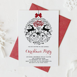 フェスティバルトナカイオーナメントクリスマスパーティー 招待状