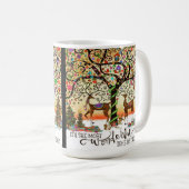 フェスティバルトナカイクリスマスオーナメントツリー コーヒーマグカップ (正面右)