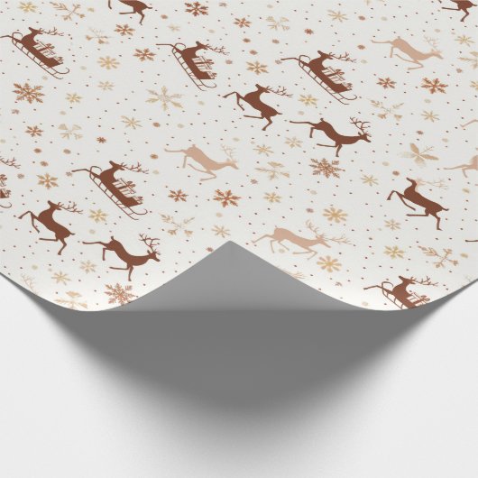 フェスティバルトナカイ/スレイクリスマス ラッピングペーパー (角)