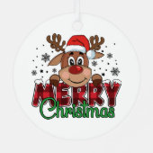 フェスティバルトナカイ、メリークリスマス メタルオーナメント (裏面)