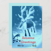 フェスティバルトナカイ、ロビン季節のごあいさつ シーズンカード (正面/裏面)