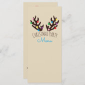 フェスティバルトナカイ〔雄ジカの〕枝角、クリスマスパーティーメニュー メニュー (正面/裏面)