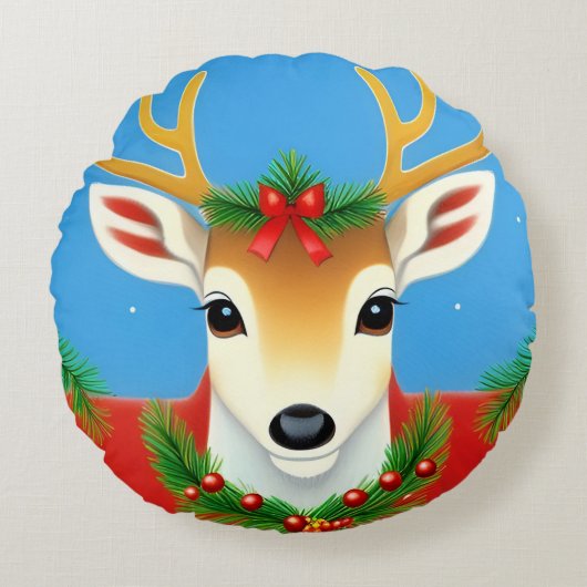 フェスティバルトナディアウィズホリデイリース ラウンドクッション (正面)