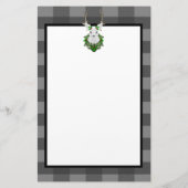 フェスティバルトナディアバッファロープレイドパーソナライズされた 便箋 (裏面)