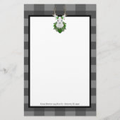 フェスティバルトナディアバッファロープレイドパーソナライズされた 便箋 (正面)