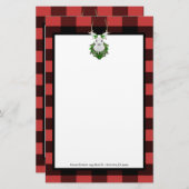 フェスティバルトナディアバッファロープレイドパーソナライズされた 便箋 (正面/裏面)