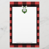 フェスティバルトナディアバッファロープレイドパーソナライズされた 便箋 (正面)