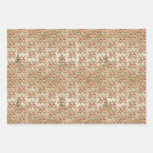 フェスティバルトナディアファミリーとサンタハッツ ラッピングペーパーシート (正面3)