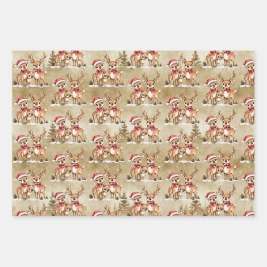 フェスティバルトナディアファミリーとサンタハッツ ラッピングペーパーシート (正面2)