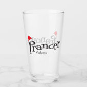 フェスティバルトナディアプランサーサンタハットクリスマスガラス タンブラーグラス (正面)