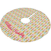 フェスティバルトナディアレッドグリーンペパーミントキャンディ ブラッシュドポリエステルツリースカート (アングル)