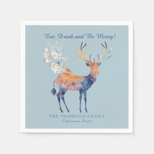 フェスティバルトナ食べリドリンクベメリークリスマス スタンダードカクテルナプキン (正面)