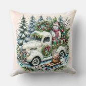 フェスティバルトラック | ヴィンテージクリスマス配信 クッション (裏面)