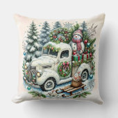 フェスティバルトラック | ヴィンテージクリスマス配信 クッション (正面)