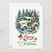 フェスティバルトラック | ヴィンテージクリスマス配信 シーズンカード (正面/裏面)