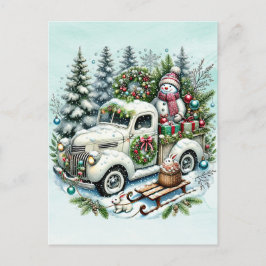 フェスティバルトラック | ヴィンテージクリスマス配信 シーズンポストカード