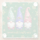 フェスティバルトリオのクリスマス格言と雪片 ガラスコースター (裏面)