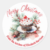 フェスティバルトリートクリスマスホリデイベーキング ラウンドシール (正面)
