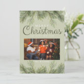 フェスティバルトレンディーパーソナライズされたメリークリスマスファミリー シーズンカード (スタンド正面)