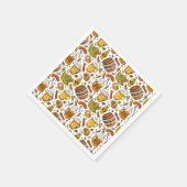 フェスティバルドイツオクトーバーフェストビール&ソーセージ スタンダードカクテルナプキン (角)