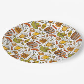 フェスティバルドイツオクトーバーフェストビール&ソーセージ ペーパープレート (アングル)