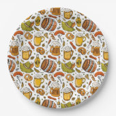 フェスティバルドイツオクトーバーフェストビール&ソーセージ ペーパープレート (正面)