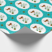 フェスティバルドキシ_ティール(緑がかった色) ラッピングペーパー (角)