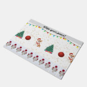 フェスティバルドッグのクリスマステーマ ドアマット (アングル)