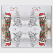 フェスティバルドッグクリスマスラッピング紙 ラッピングペーパー (フラット)