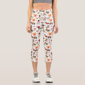 フェスティバルドッグズインホリデーセーター柄 カプリレギンス (正面)