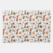 フェスティバルドッグズインホリデーセーター柄 キッチンタオル (横)