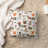 フェスティバルドッグズインホリデーセーター柄 クッション (ブランケット)