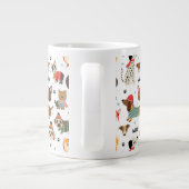 フェスティバルドッグズインホリデーセーター柄 ジャンボコーヒーマグカップ (裏面)